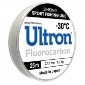 Леска ULTRON Fluorocarbon 0,35 мм, 9,5  кг, 25 м